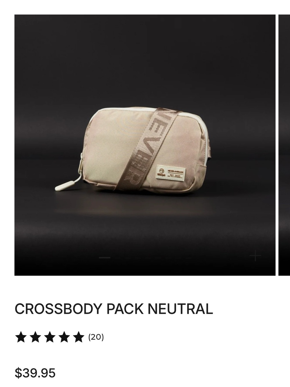 Neutral Beige Crossbody Pack — Everyday Hands-Free Belt Bag